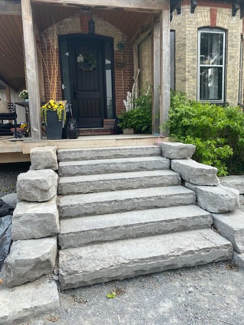 Armour stone steps