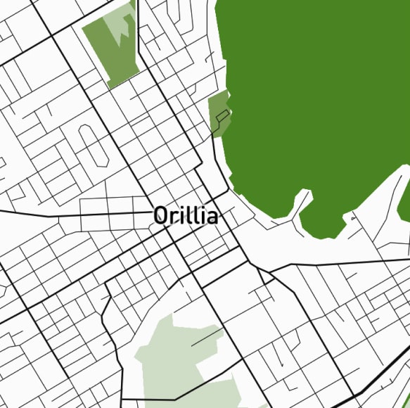 Map of Orillia Ontario