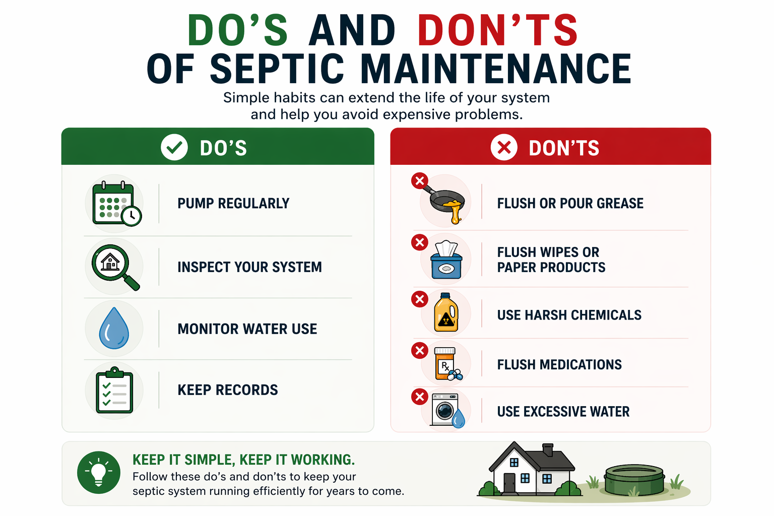 DO AND DONT OF SEPTIC TANK MAINTENANCE