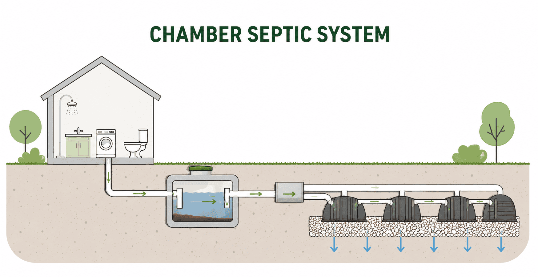 Chamber septic system diagram